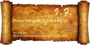 Vesztergom Flavián névjegykártya